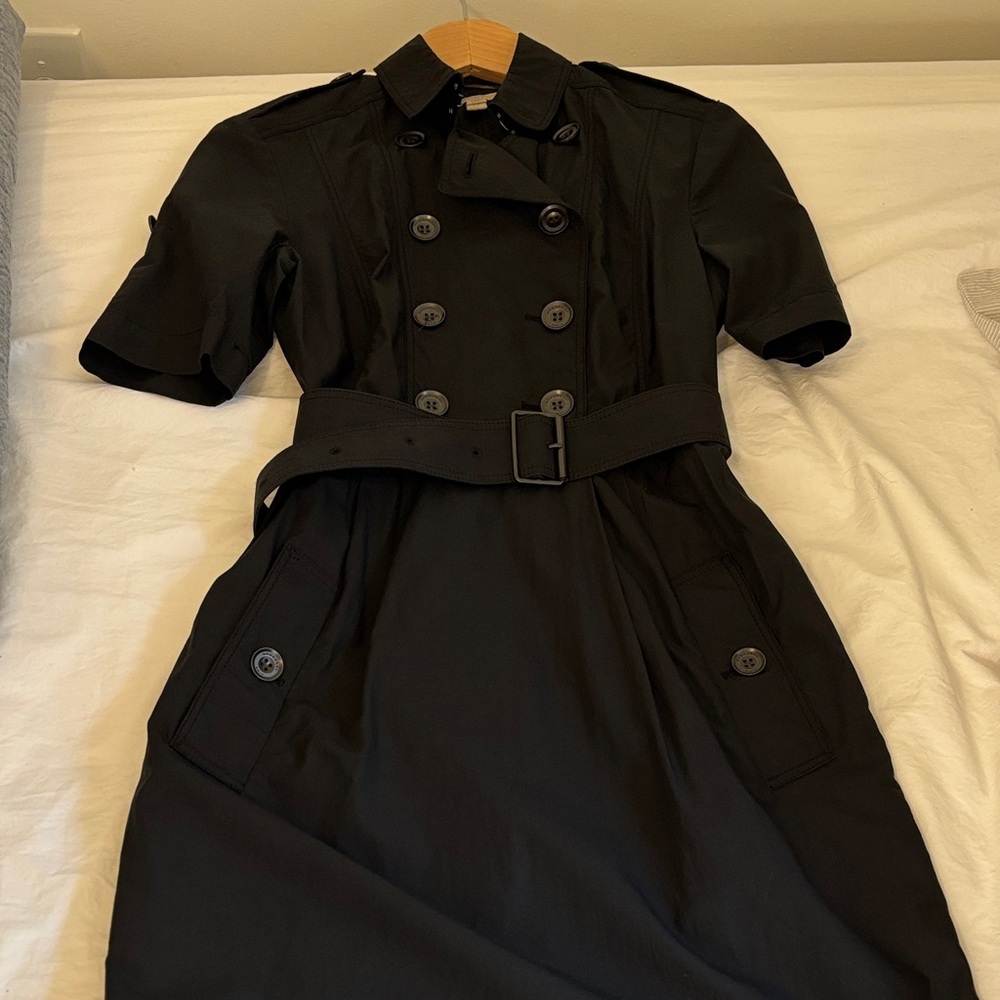 Burberry Brit Black Trench Double-Breasted Mini Dress size US 4 - Picture 8 of 14